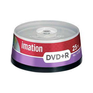 Imation DVD Recordable Discs DVD-R 16X 4.7GB (Pack of 25)