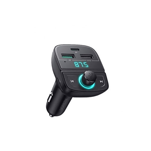 Ugreen 80910 FM Transmitter with USB-C and Dual USB-A Car Charger