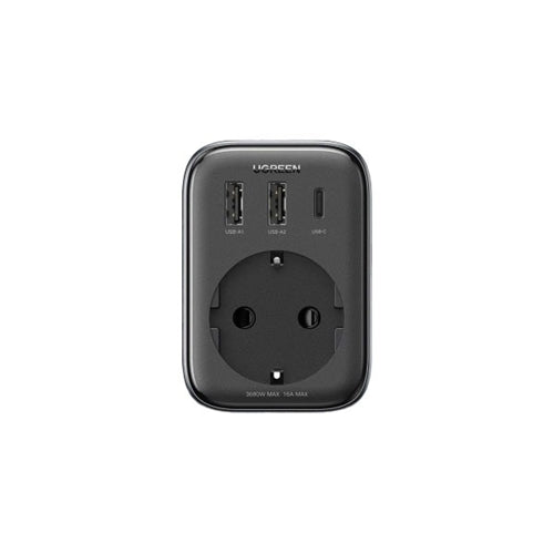 Ugreen 90613 Outlet Extender With USB-C and Dual USB-A 30Watt Charger