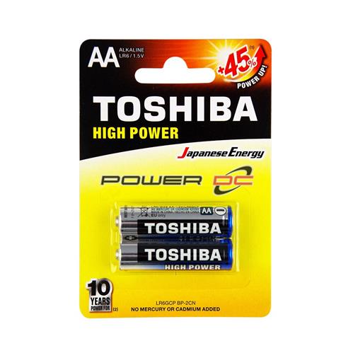 Toshiba AA Alkaline High Power Battery LR6GCP BP-2CN