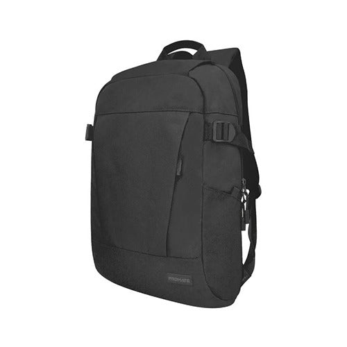 Promate Birger 15.6-inch Laptop ComfortStyle Backpack Black with Large Compartments Birger.Black