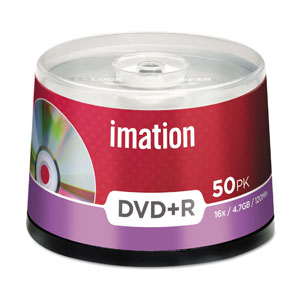 Imation DVD Recordable Discs DVD+R 16X 4.7GB (Pack of 50)