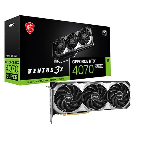 MSI Ventus GeForce RTX 4070 Super 12GB GDDR6 OC Edition Triple Fans