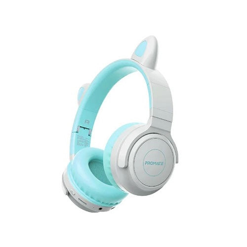 Promate KidSafe Kawaii Style Wireless Kids Headphone Panda.Aqua