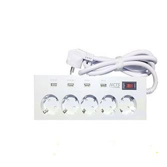 NCTS 5 Outlet Power Strip With 4 USB Charging Ports NCTS-NPS2