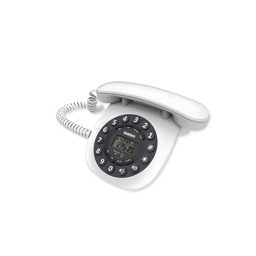 Uniden AT8601 Retro Design Phone Speakerphone White