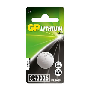 GP CR2025 Lithium Battery 3V GPCR2025-2CPU1