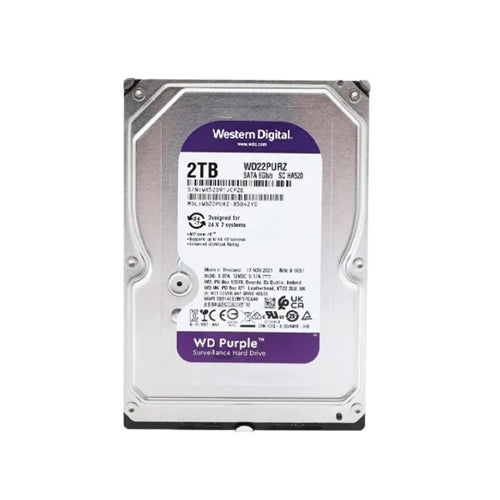 WD Purple 3.5-inch HDD 2TB Purple WD22PURZ For Surveillance