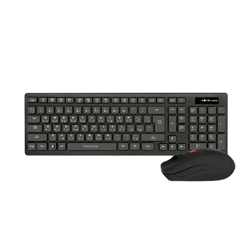 Promate Wireless Keyboard and Mouse Procombo-12 Sleek Profile