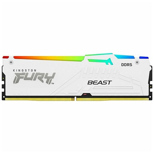 Kingston Fury Beast White 32GB DDR5-6000 RGB Desktop RAM KF560C40BWA-32