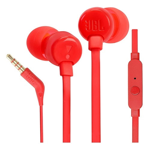 JBL Tune 110 Wired Earphones Red