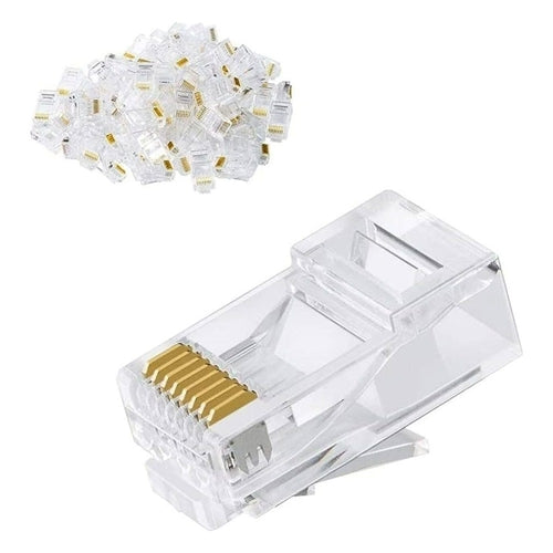 RJ45 Pure Crystal Connectors CAT6 Pure Copper 100pcs