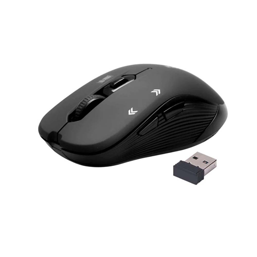 Promate Slider Optical Tracking Wireless Ergonomic Mouse Black