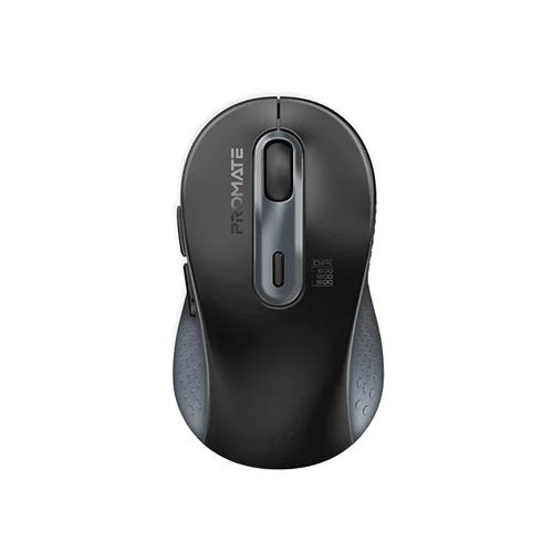 Promate Dual Mode Wireless Optical Mouse with BT & RF Connectivity Ken.Black